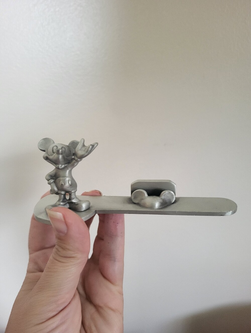 Disney Mickey Mouse Pewter Business Card Holder Desk Office
